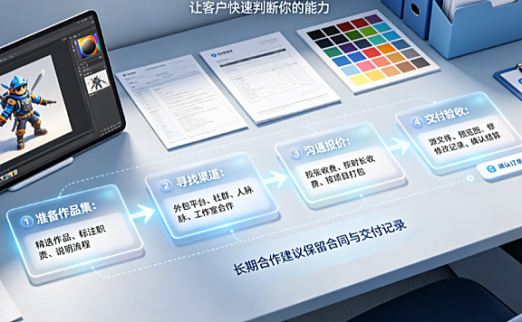 游戏美工怎么接外包订单?全流程实操与避坑指南