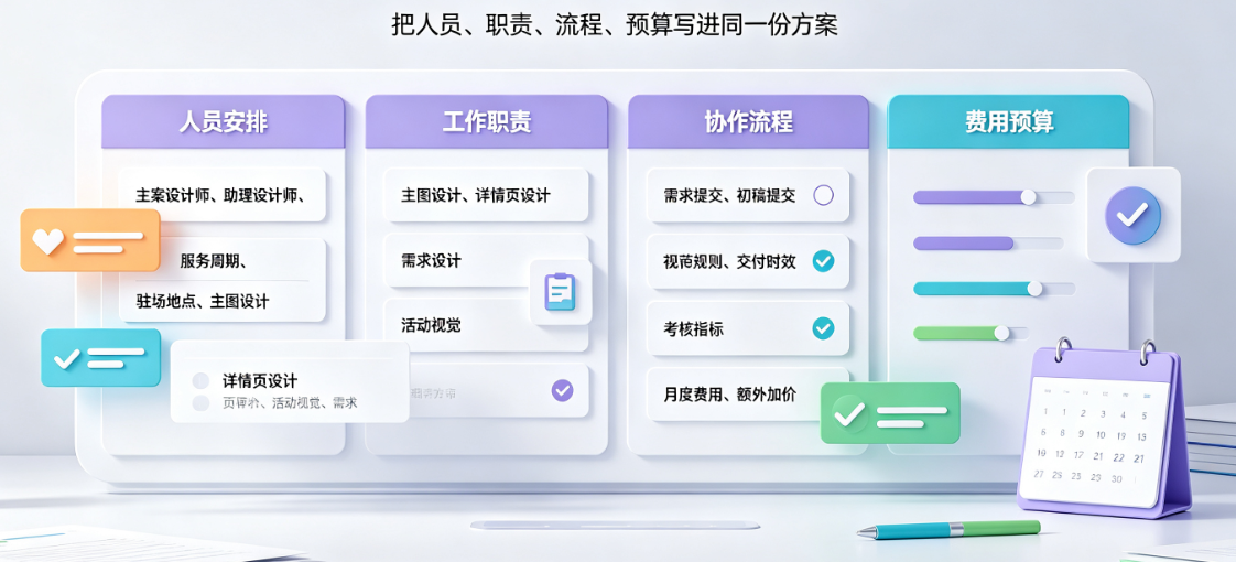 美工外包驻场方案怎么写?