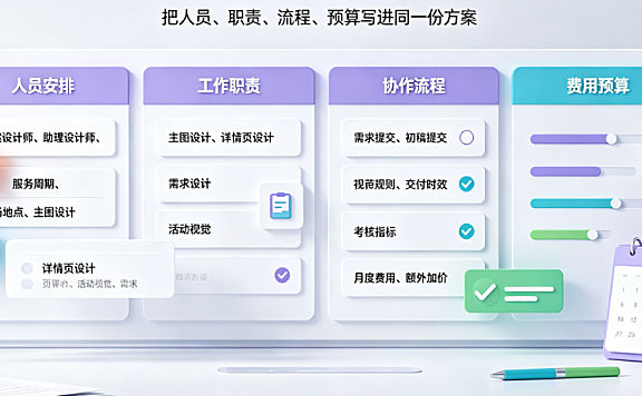 美工外包驻场方案怎么写?标准框架与核心条款指南