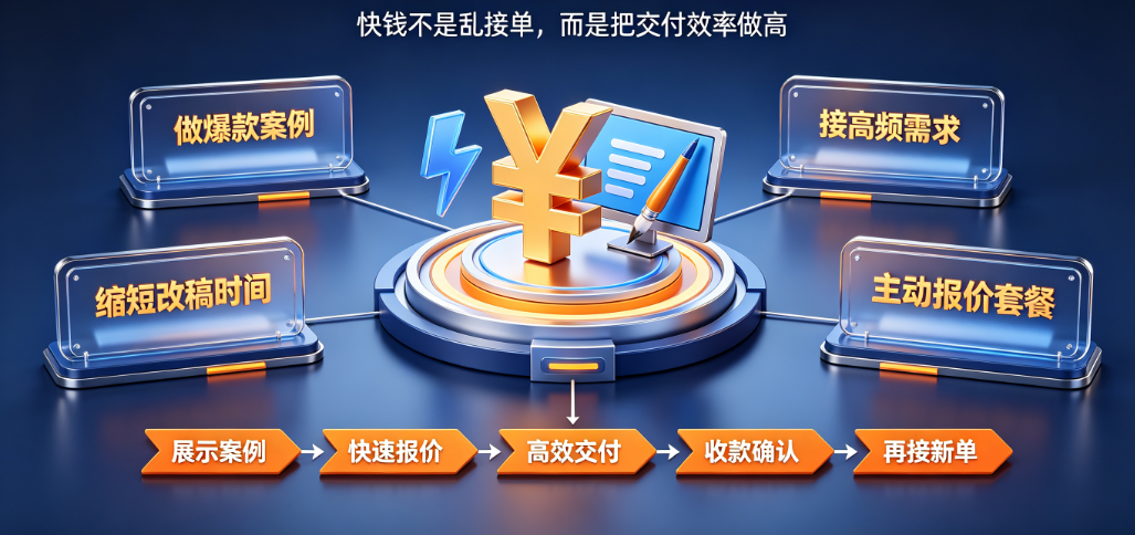 做美工外包怎么挣钱快？