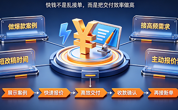 做美工外包怎么挣钱快?高周转接单与提效实操指南