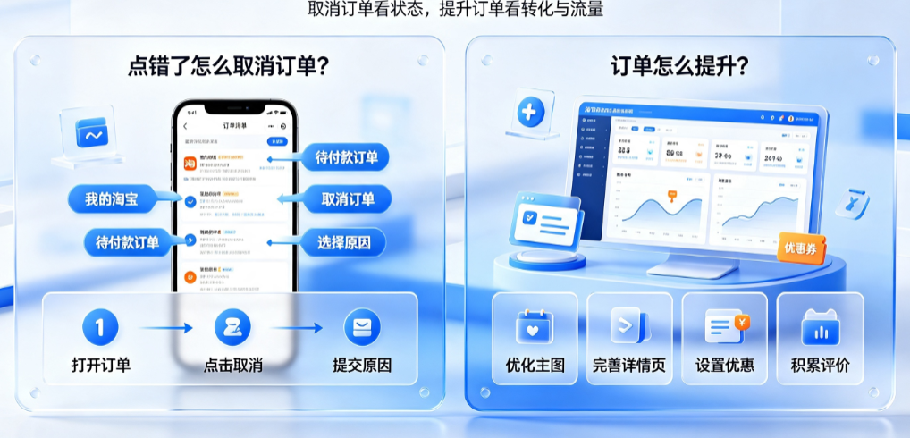 淘宝点错了怎么取消订单?订单怎么提升?