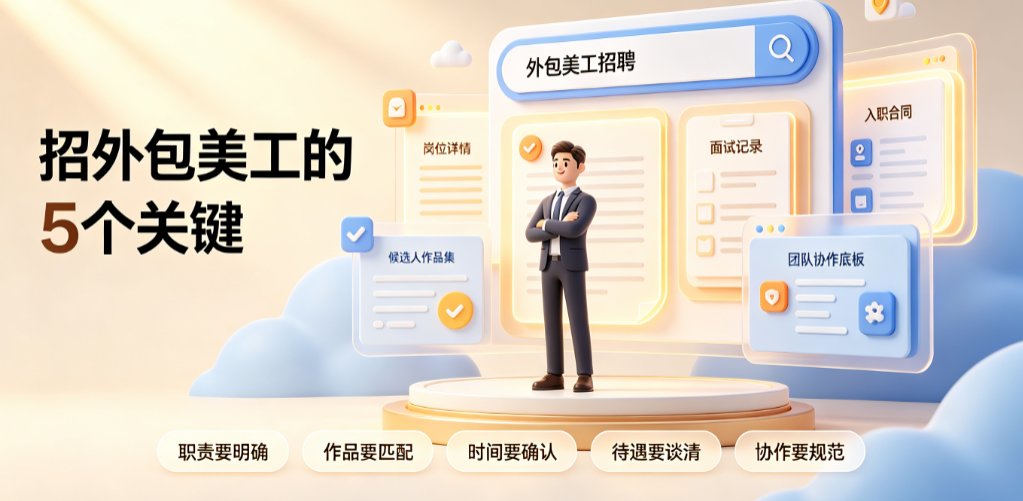 怎么找外包的美工人上班？