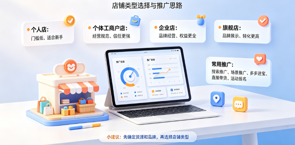 拼多多店铺类型有哪些?怎么推广?