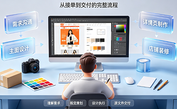 外包淘宝店美工怎么做的？全流程SOP与转化设计指南
