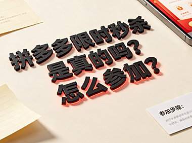 拼多多限时秒杀是真的吗？怎么参加？抢购攻略与避坑指南