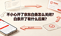 不小心开了京东白条怎么关闭?白条开了有什么后果?