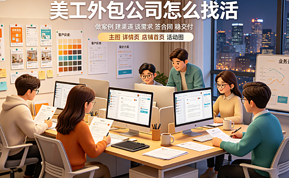 美工外包公司怎么找活?全渠道拓客与高转化实战指南