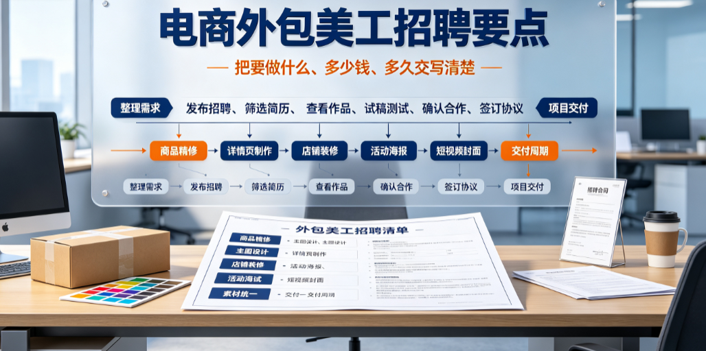 电商怎么招外包美工？