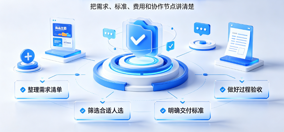 怎么外包别人的美工？