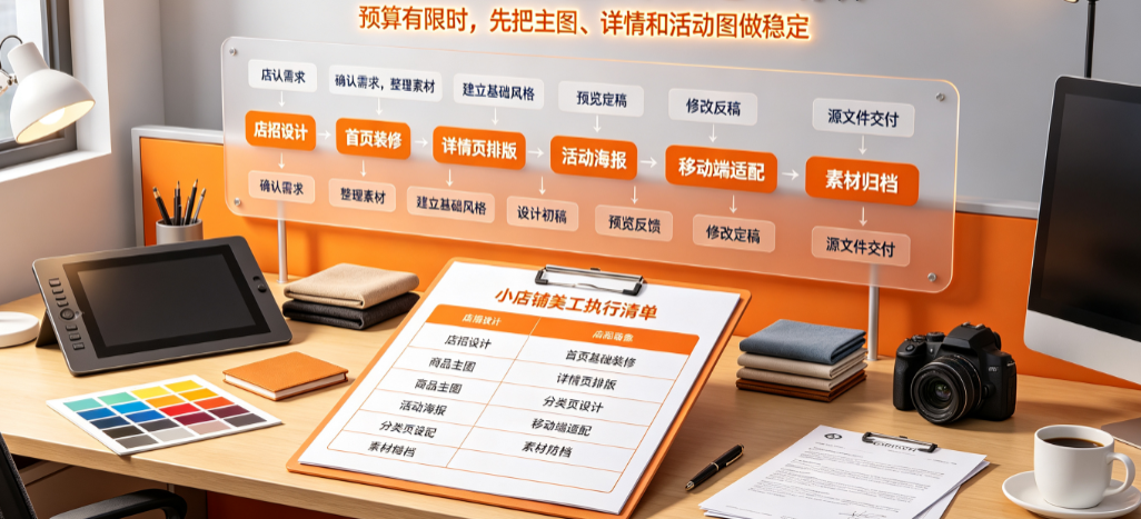 小淘宝店外包美工怎么做？