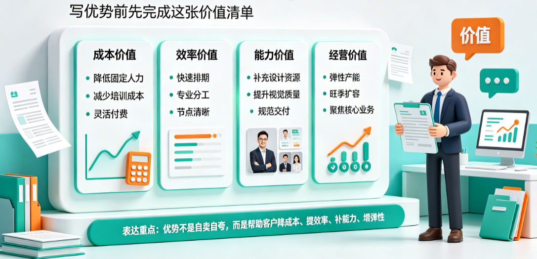 美工外包优势怎么写？