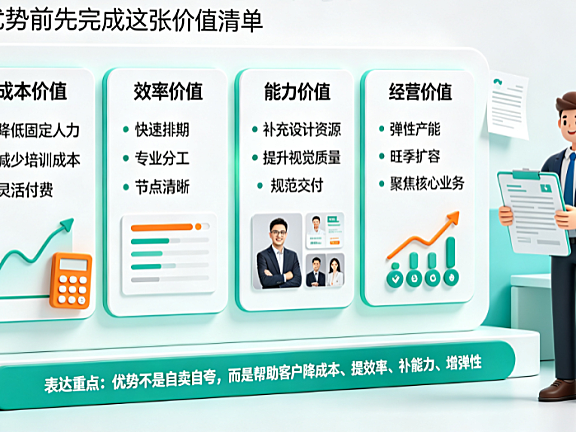 美工外包优势怎么写?高转化文案与逻辑框架