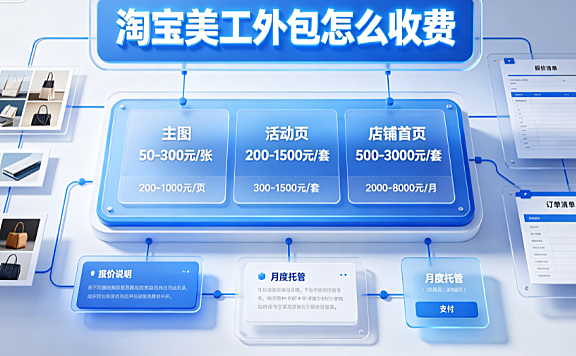 淘宝美工外包怎么收费？计费模式、价格区间与交易避坑指南