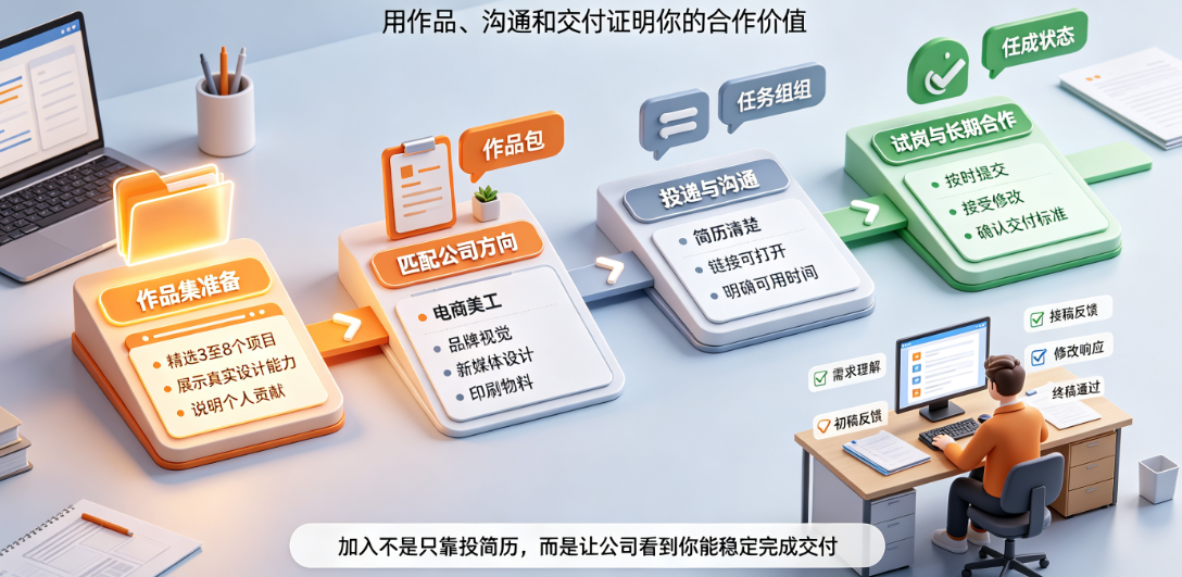 怎么去加入美工外包公司?