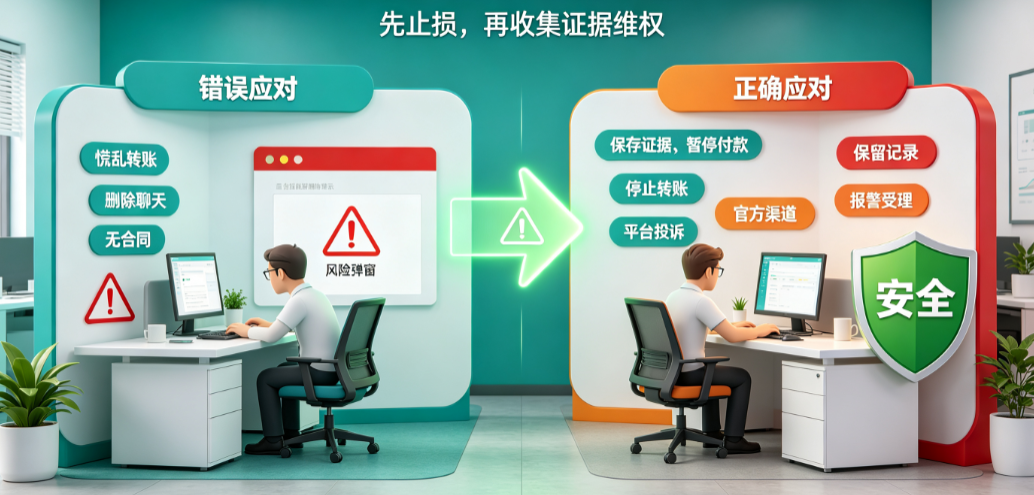 外包美工被骗了怎么处理?