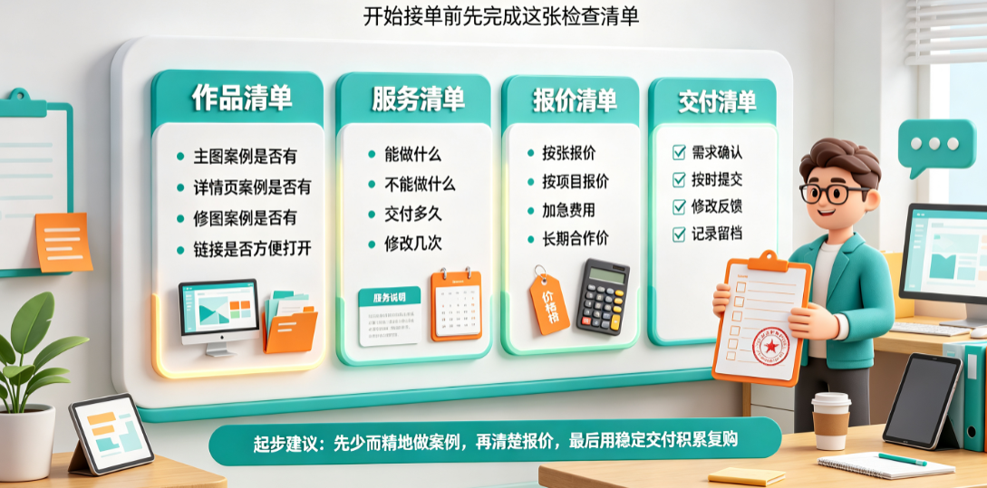 怎么做外包兼职美工？