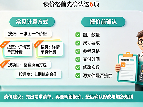 淘宝美工外包怎么计算?计费模式与报价指南