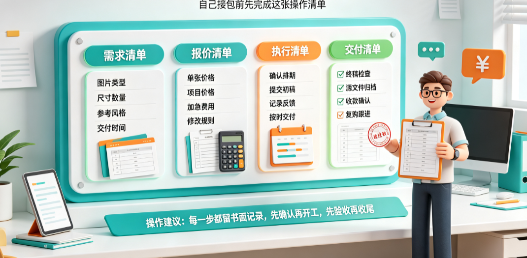 美工外包自己怎么包?