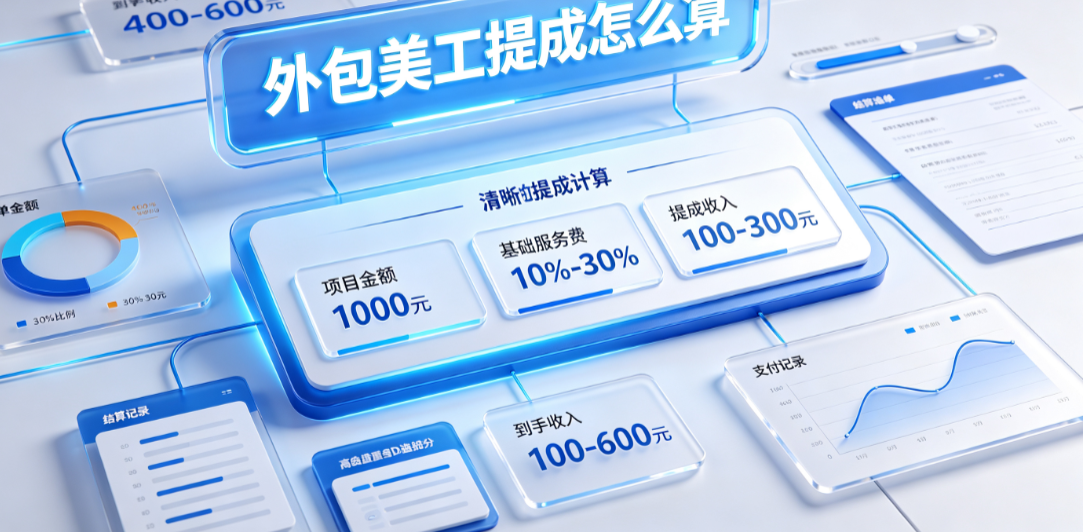 外包美工提成怎么算？