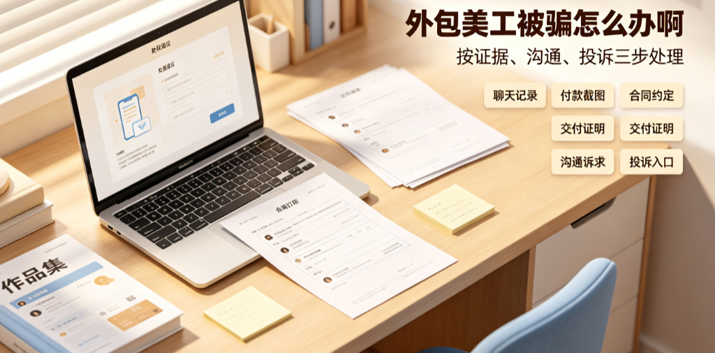 外包美工被骗怎么办啊？