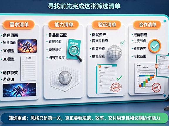 游戏美工外包怎么找？全渠道指南与技术筛选标准