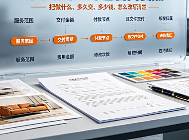 家具美工外包合同怎么写?行业定制条款与风控指南