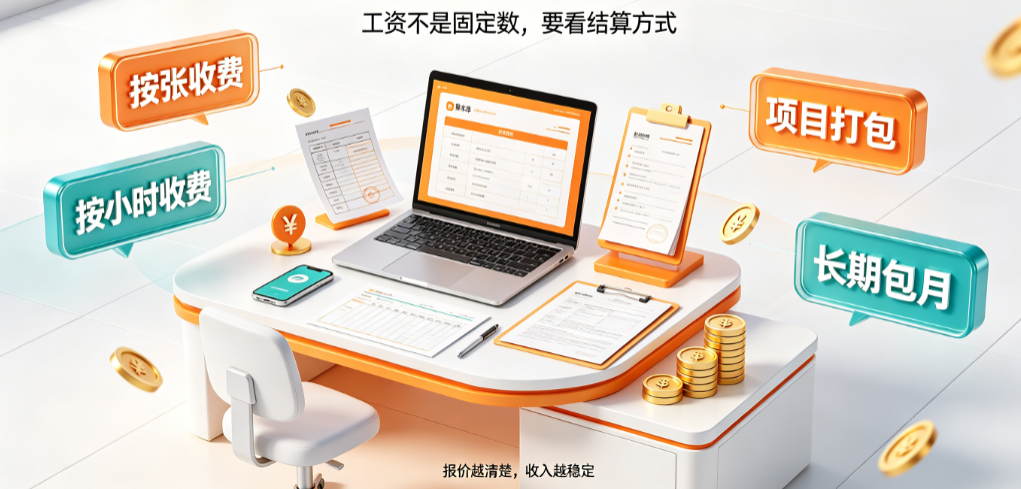 外包美工工作工资怎么算?