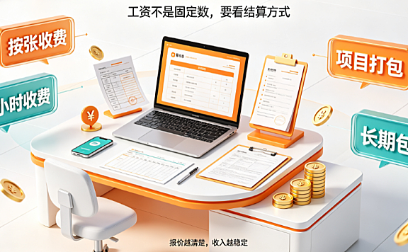 外包美工工作工资怎么算？计价公式与结算指南