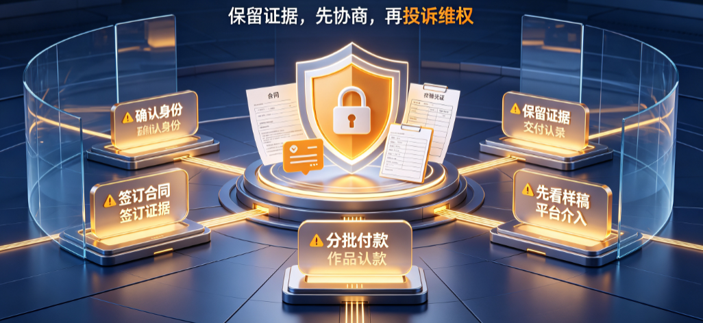 外包美工被骗怎么办呢？