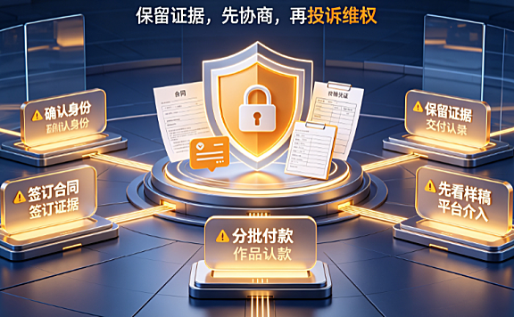 外包美工被骗怎么办呢？止损指南与维权全流程