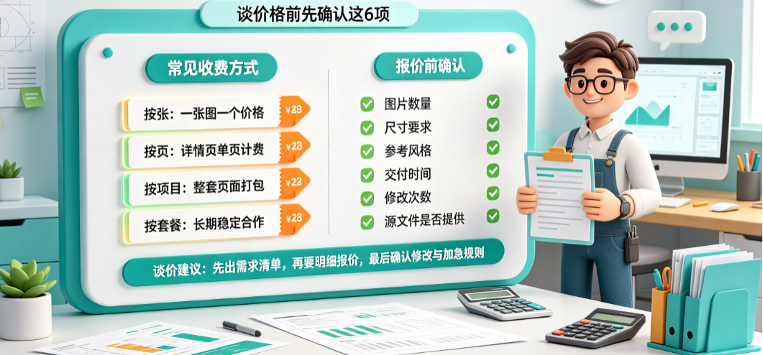 美工外包店铺怎么收费？