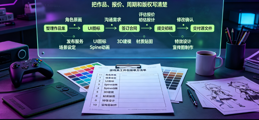 游戏美工怎么接外包?