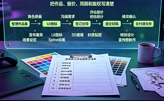 游戏美工怎么接外包？渠道拓展与商业实操指南