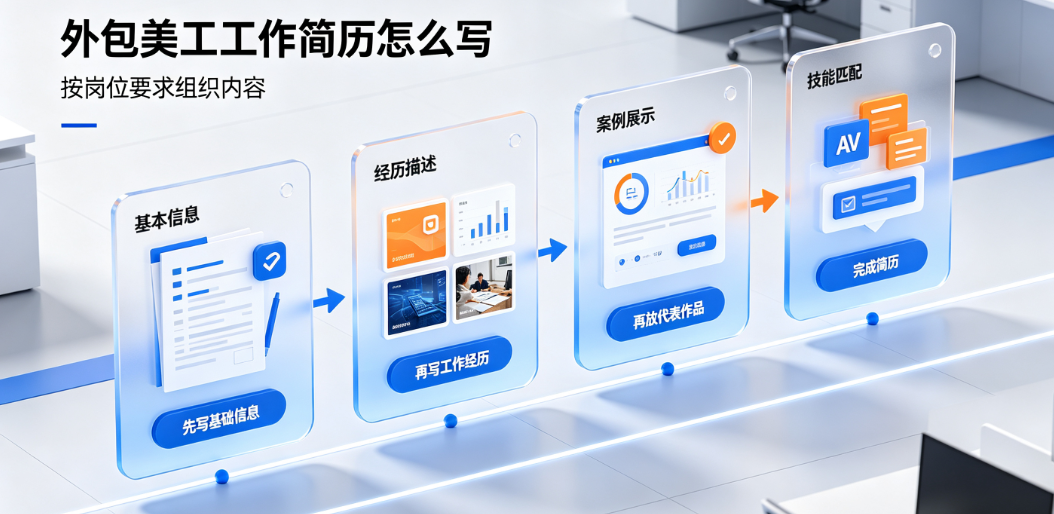 外包美工工作简历怎么写？