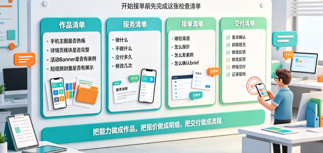手机美工怎么做外包？