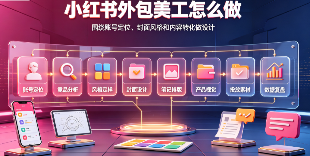 小红书外包美工怎么做？