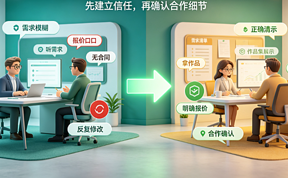 美工外包怎么聊客户?高转化沟通与成单指南