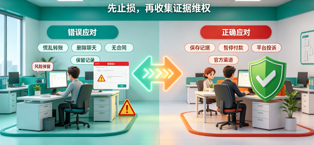 外包美工被骗怎么办法？