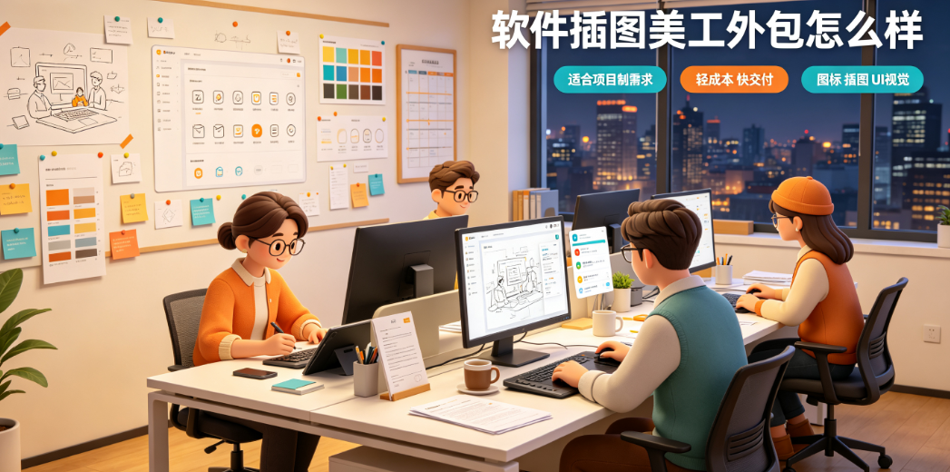 软件插图美工外包怎么样？