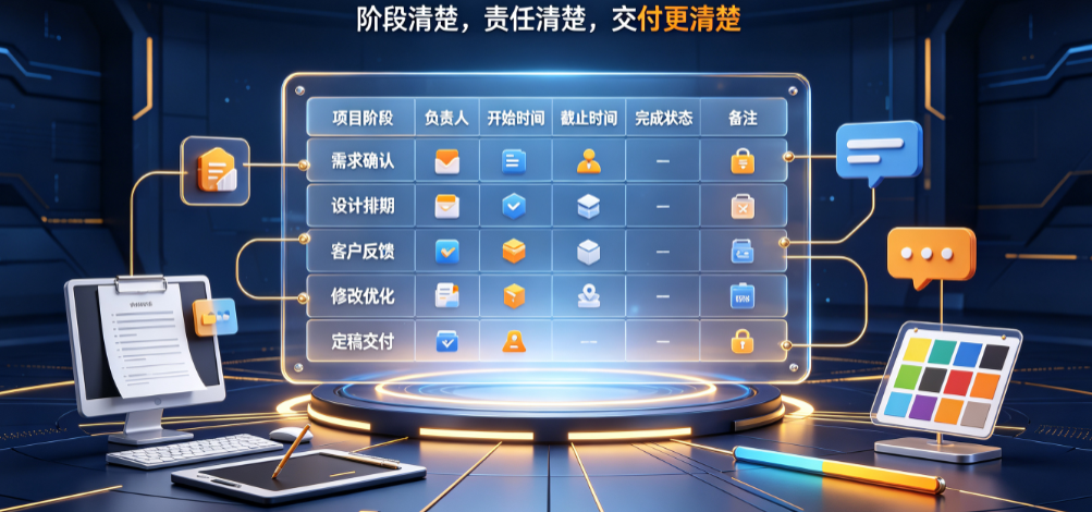 美工外包进度表格怎么写？