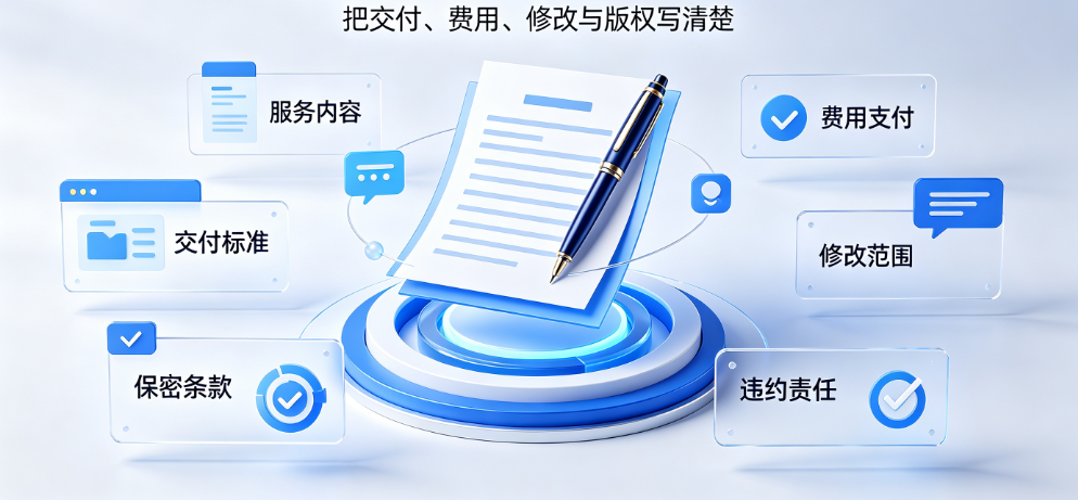外包美工应该怎么写合同?