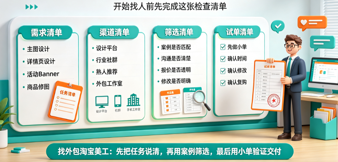 外包淘宝美工怎么找？