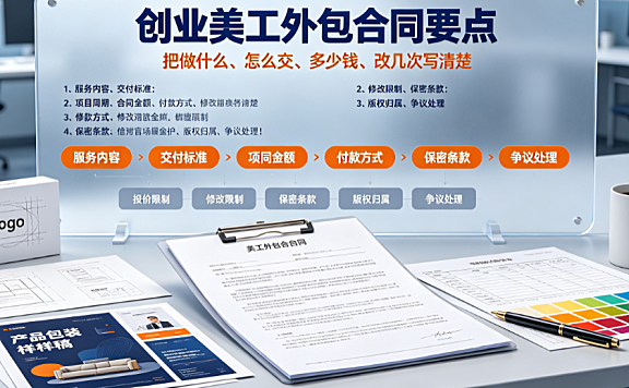 创业美工外包合同怎么写？初创企业视觉外包协议与风控指南