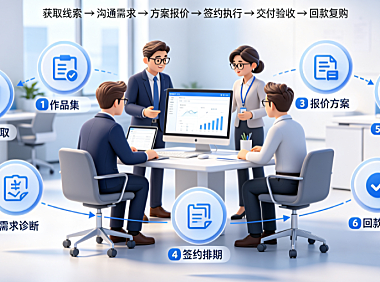 美工外包公司怎么接单?B端获客渠道、销售SOP与复购策略