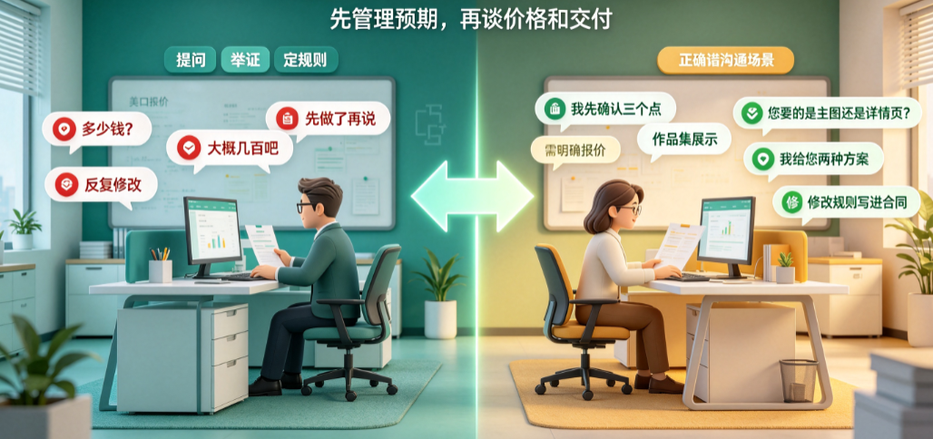 美工外包怎么聊客户话术？