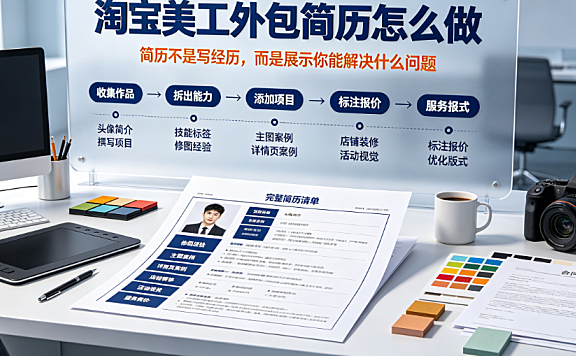 淘宝美工外包简历怎么做?高转化率接单简历指南