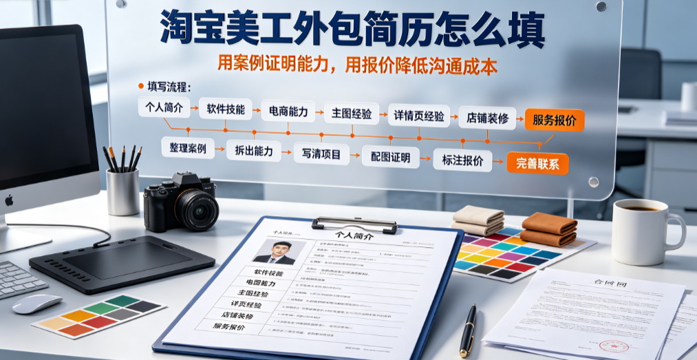 淘宝美工外包简历怎么填?