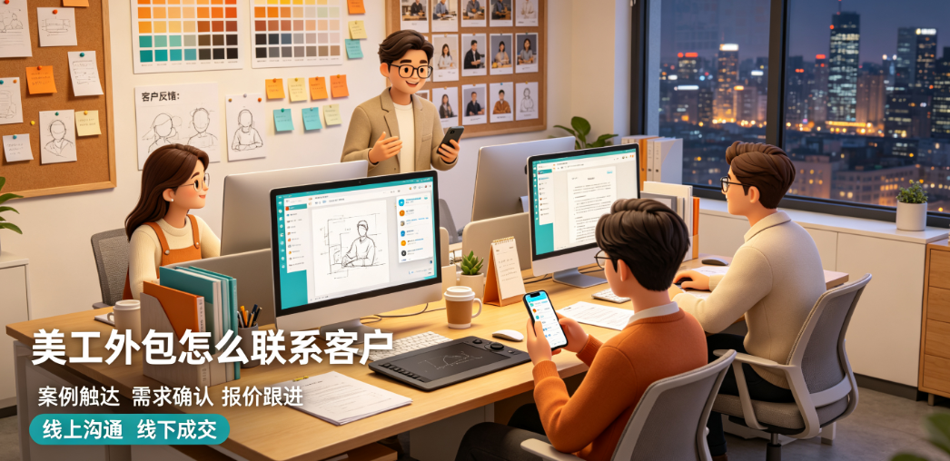 美工外包怎么联系客户的?