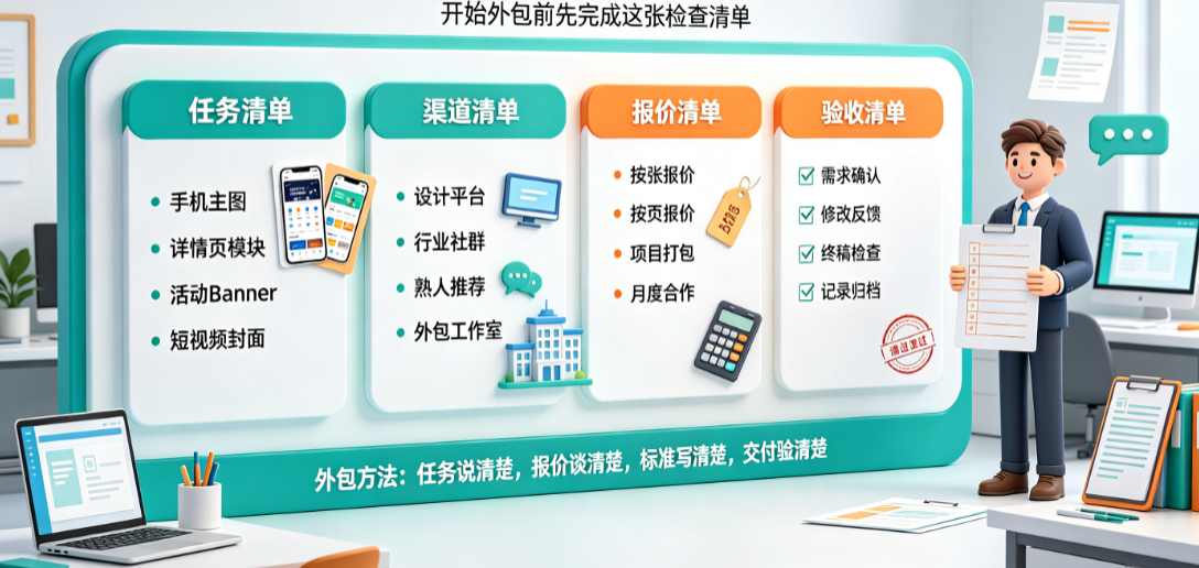 手机美工怎么外包？